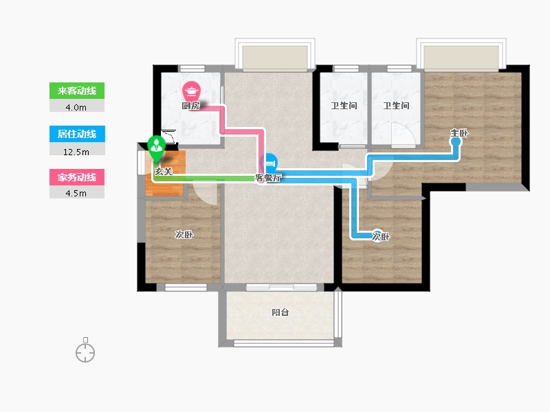 广东省-东莞市-嘉宏锦时-72.41-户型库-动静线