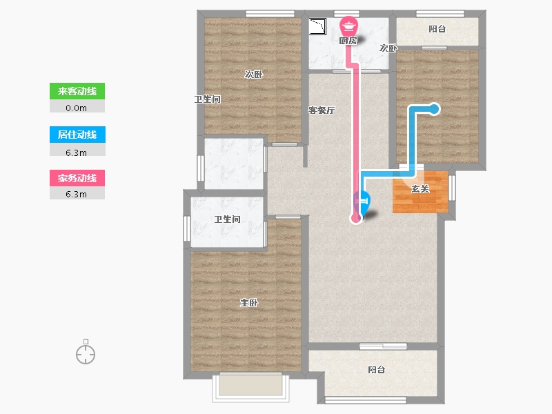 黑龙江省-哈尔滨市-会展城上城・星御-108.80-户型库-动静线