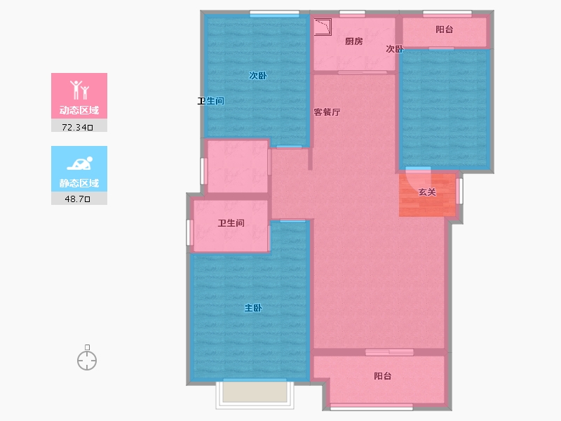 黑龙江省-哈尔滨市-会展城上城・星御-108.80-户型库-动静分区