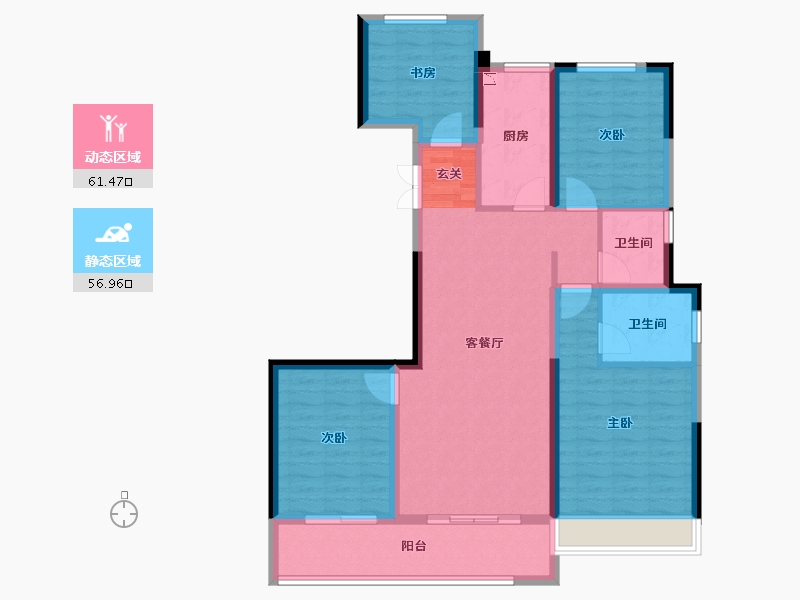 浙江省-温州市-旭信雍华园-106.00-户型库-动静分区