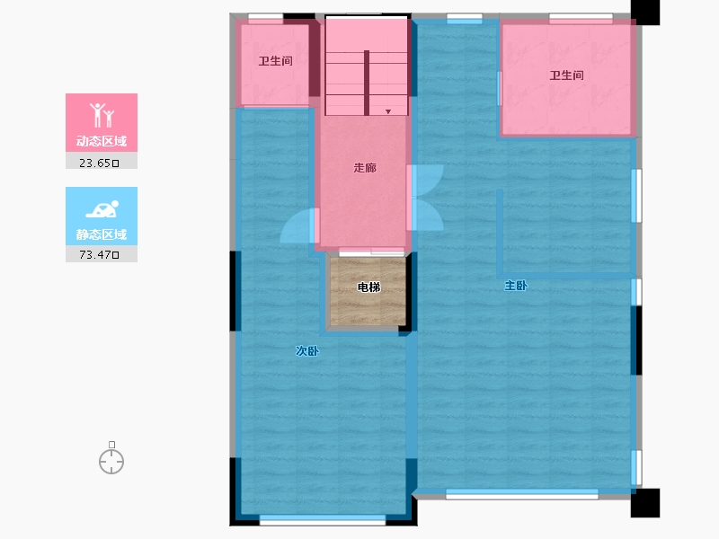 陕西省-西安市-碧桂园・香湖湾1号-90.44-户型库-动静分区