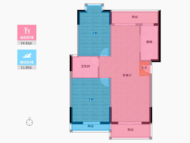 青海省-海南藏族自治州-官塘世家2号院-80.01-户型库-动静分区