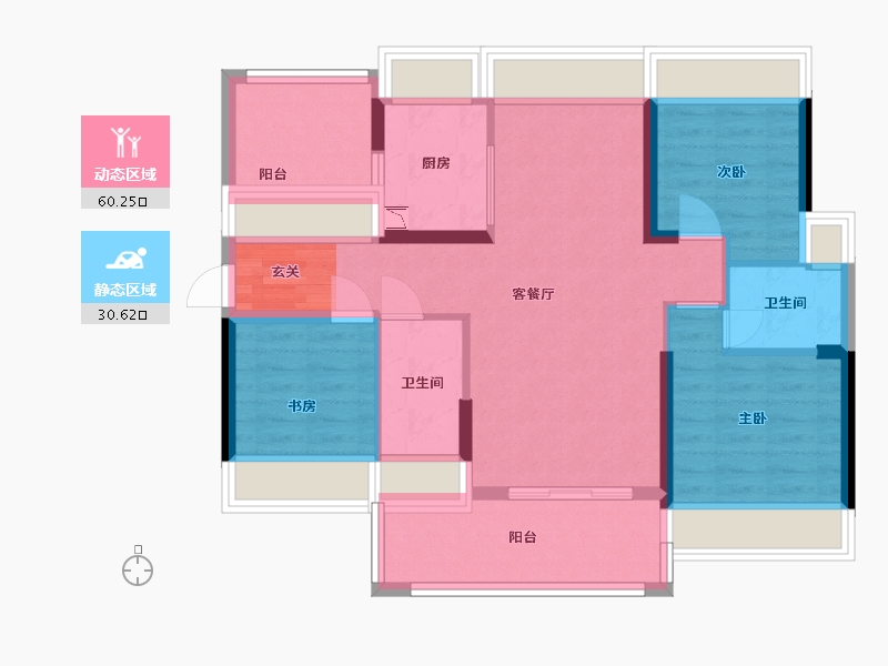 广东省-惠州市-智祥名苑-80.20-户型库-动静分区