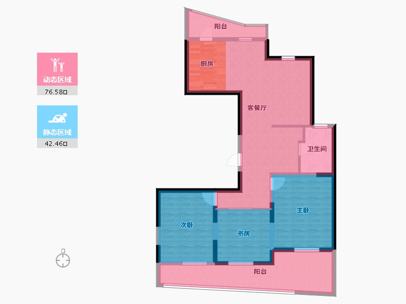 安徽省-芜湖市-长江之歌-106.69-户型库-动静分区