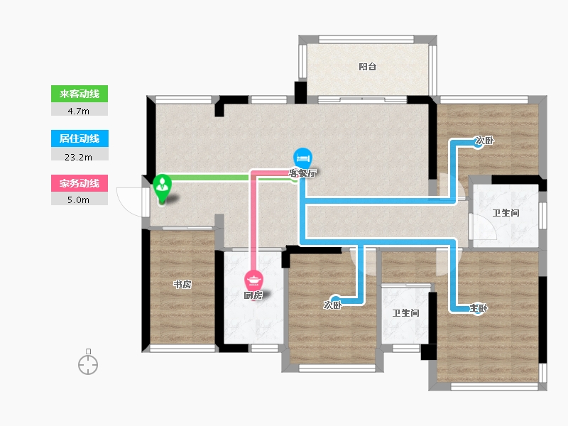 广西壮族自治区-防城港市-桂海高新未来城-90.89-户型库-动静线