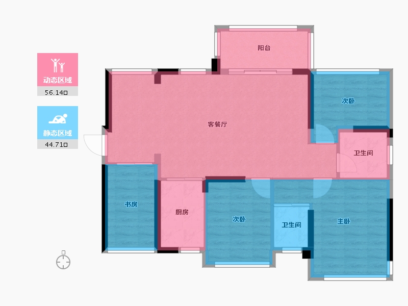 广西壮族自治区-防城港市-桂海高新未来城-90.89-户型库-动静分区