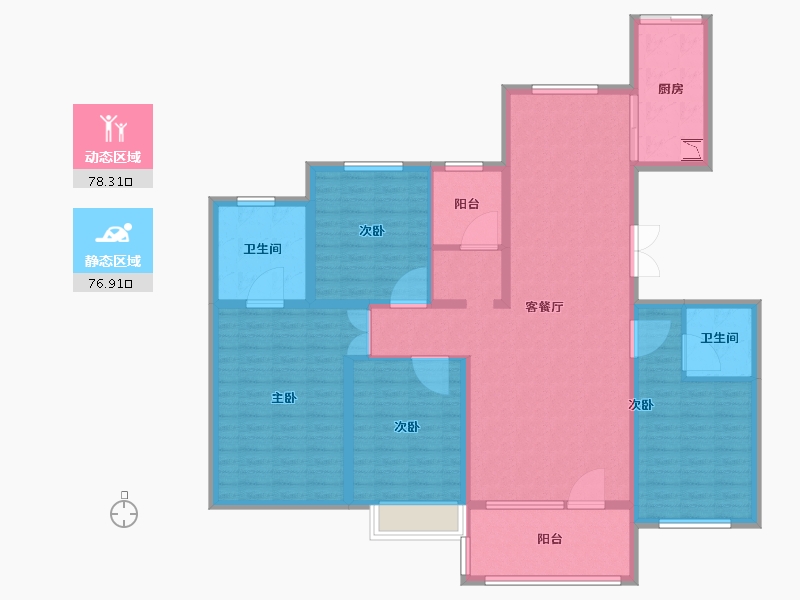 山东省-德州市-都市果岭一期-140.00-户型库-动静分区