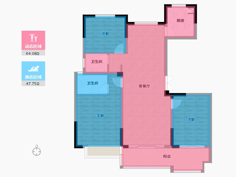 河南省-驻马店市-安恒-100.51-户型库-动静分区