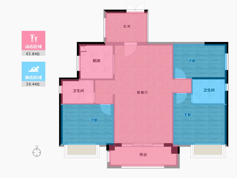 广东省-广州市-绿地珑�h府-93.82-户型库-动静分区