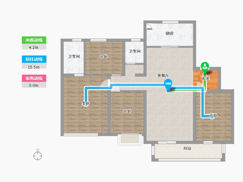 江苏省-扬州市-中海华樾-114.40-户型库-动静线