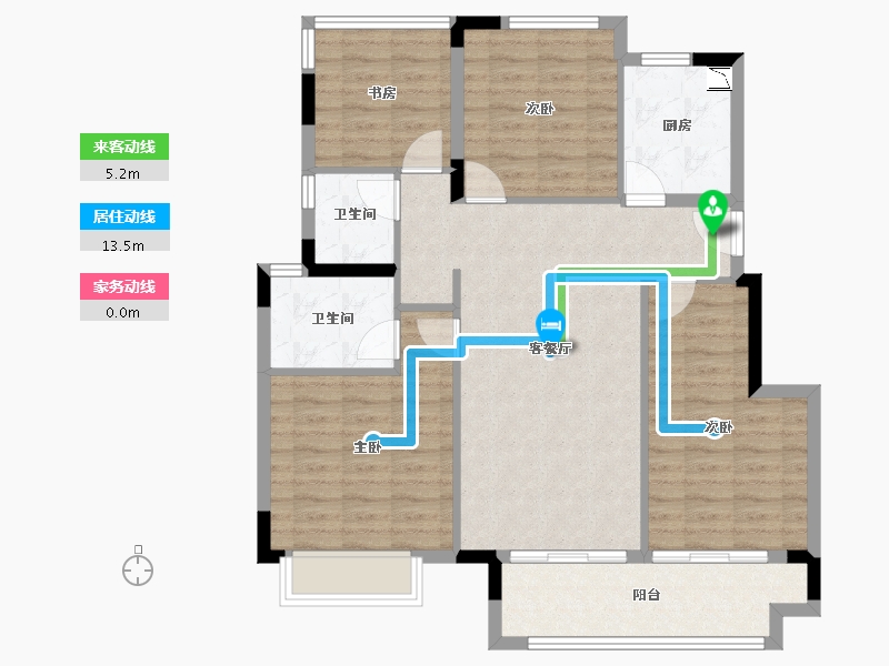 安徽省-合肥市-金辉优步大道-98.88-户型库-动静线