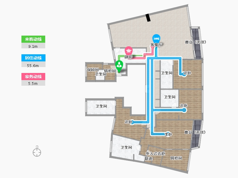 北京-北京市-公园大道-270.29-户型库-动静线