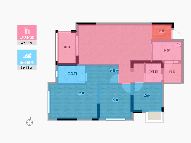 四川省-成都市-西宸春天-77.05-户型库-动静分区