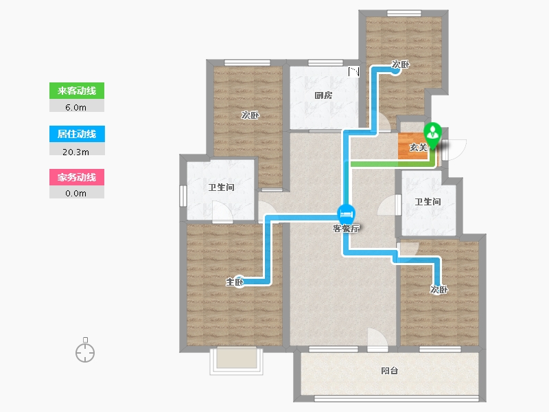 河北省-石家庄市-龙湖九里晴川-112.97-户型库-动静线