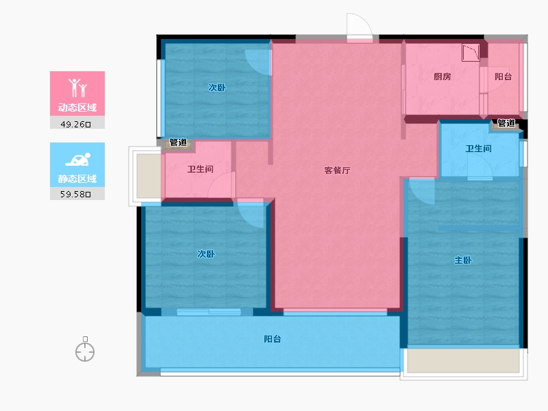 广东省-广州市-电建地产・�吃没�府-98.06-户型库-动静分区