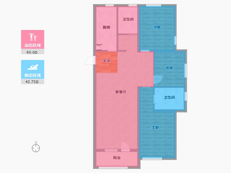 河北省-石家庄市-国仕花语-92.71-户型库-动静分区