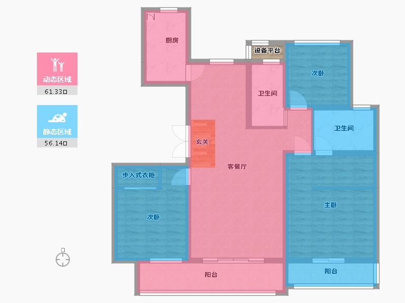 河北省-承德市-君御府-105.33-户型库-动静分区