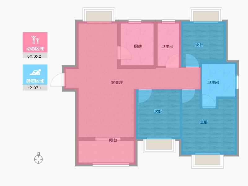 上海-上海市-华发华润静安府（静安府西区）-92.00-户型库-动静分区