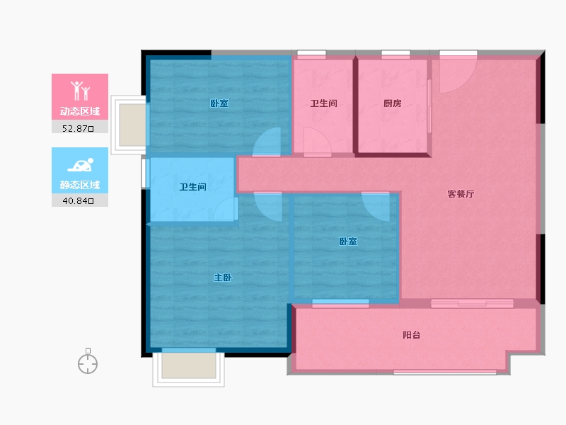 广西壮族自治区-北海市-东投・银滩海�h台-85.38-户型库-动静分区