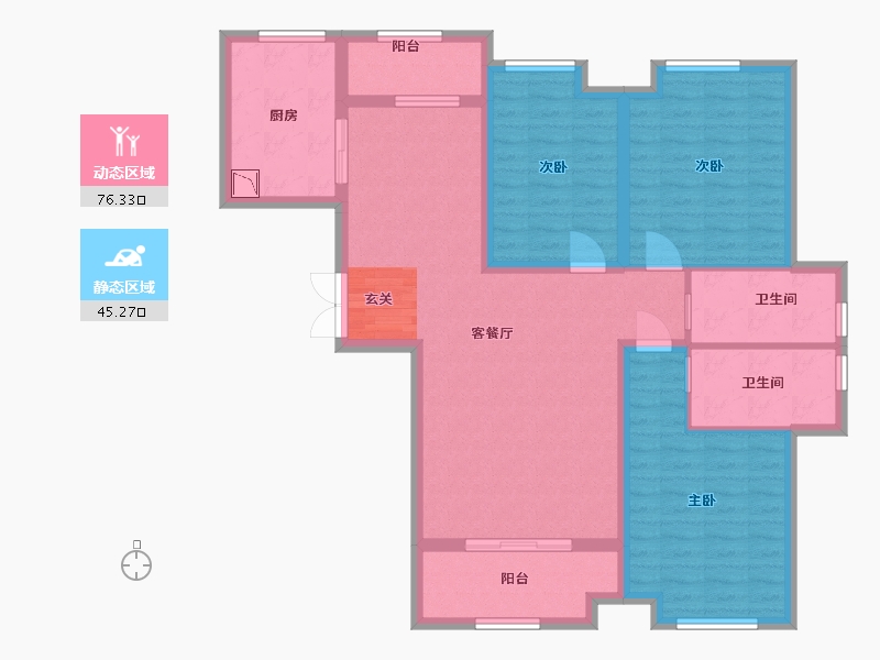 河北省-石家庄市-翰林国际-108.80-户型库-动静分区