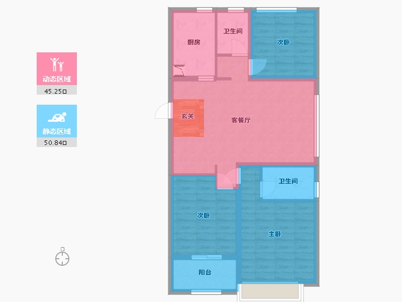 河北省-石家庄市-融创财富壹号-85.63-户型库-动静分区