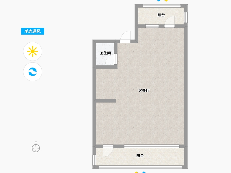 山东省-德州市-力高雍泉府-68.46-户型库-采光通风