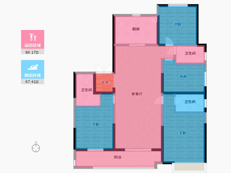 河北省-石家庄市-保利和光尘樾-137.67-户型库-动静分区