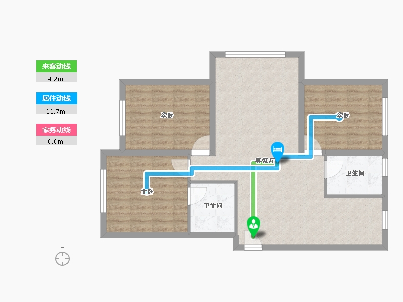 黑龙江省-哈尔滨市-华远・龙湾-81.25-户型库-动静线