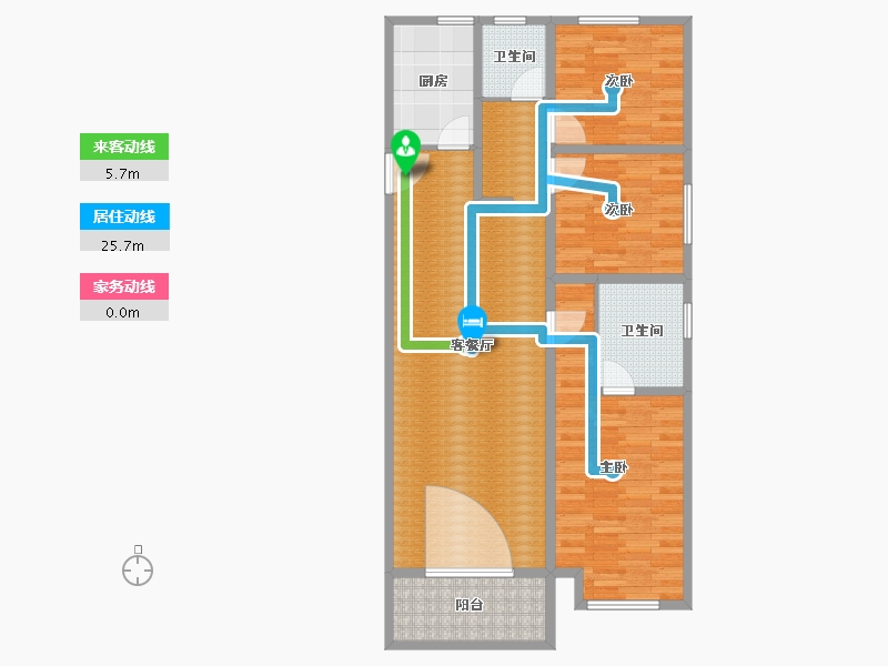 河南省-郑州市-鑫苑金水观城-99.81-户型库-动静线