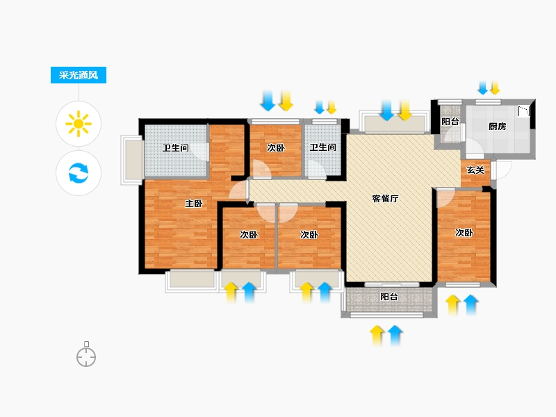 广东省-深圳市-壹城中心9区8座-110.67-户型库-采光通风