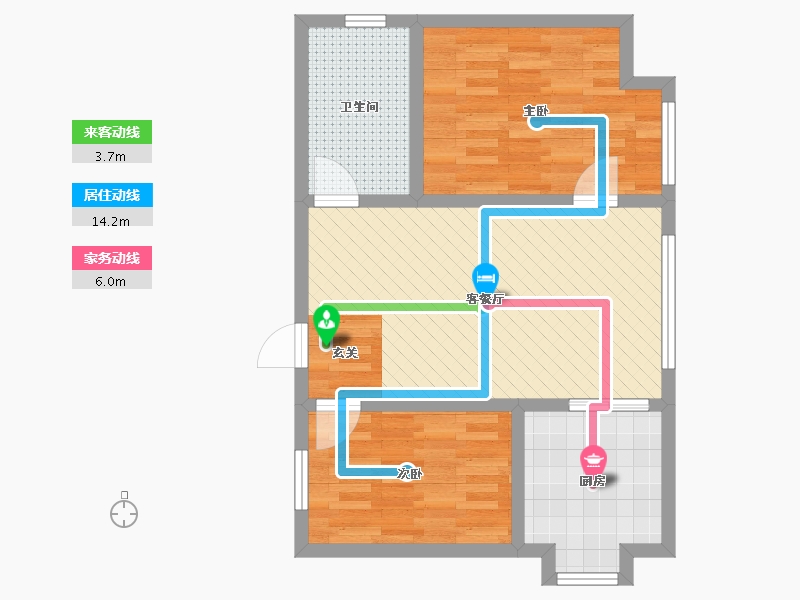 内蒙古自治区-鄂尔多斯市-盈馨佳苑-63.13-户型库-动静线