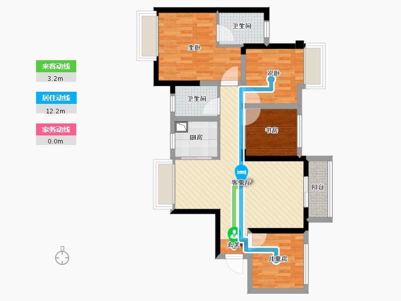 广西壮族自治区-南宁市-南宁中海国际社区-71.23-户型库-动静线