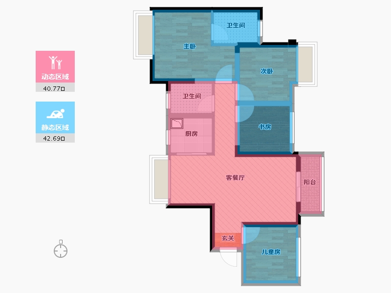 广西壮族自治区-南宁市-南宁中海国际社区-71.23-户型库-动静分区