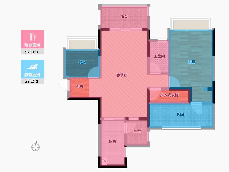 四川省-宜宾市-白沙鹭岛-77.00-户型库-动静分区