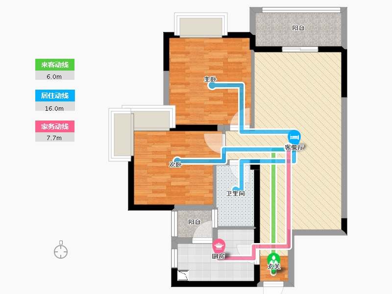 四川省-成都市-馨光嘉园-73.85-户型库-动静线