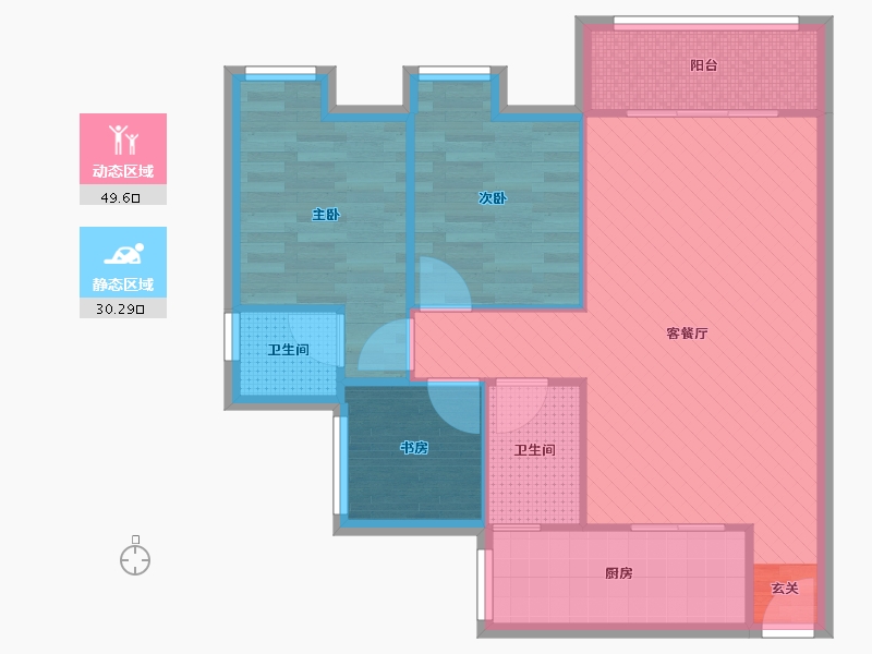 重庆-重庆市-佳兆业广场-71.20-户型库-动静分区