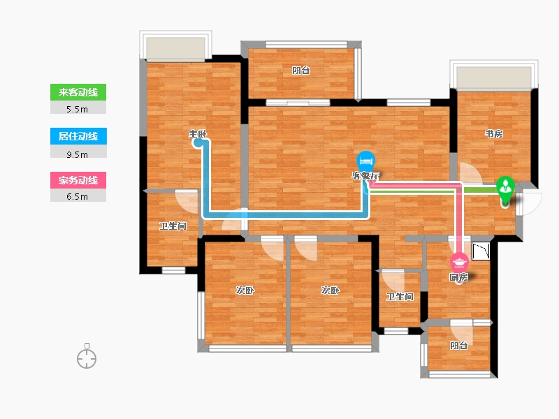 四川省-宜宾市-绿地城际空间站-105.49-户型库-动静线