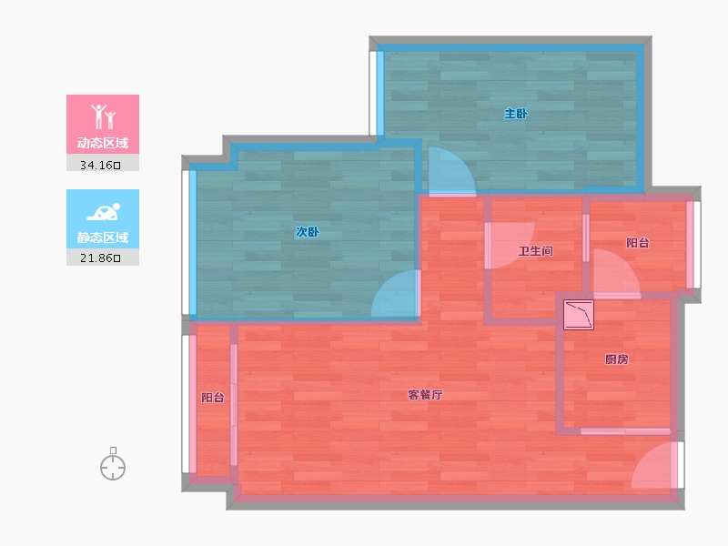 广东省-深圳市-京基滨河时代大厦-49.99-户型库-动静分区