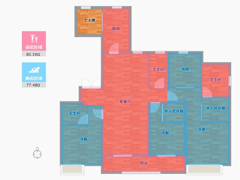 浙江省-台州市-天璟誉府-151.21-户型库-动静分区