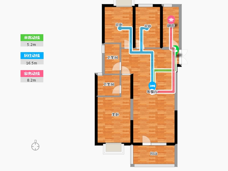 湖北省-武汉市-南国中心二期-90.23-户型库-动静线