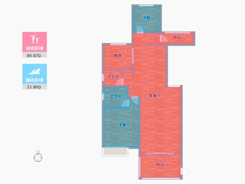 贵州省-黔南布依族苗族自治州-南州国际景华苑-108.46-户型库-动静分区