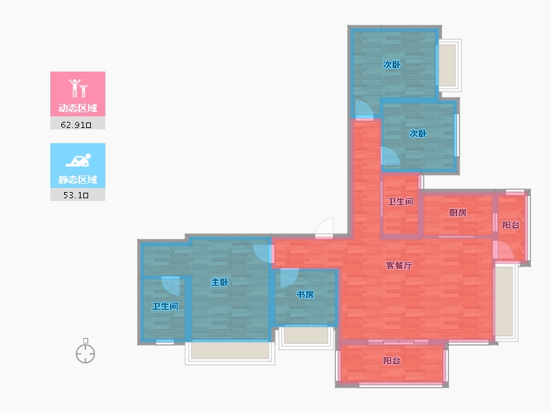 四川省-成都市-洺悦锦园-102.72-户型库-动静分区