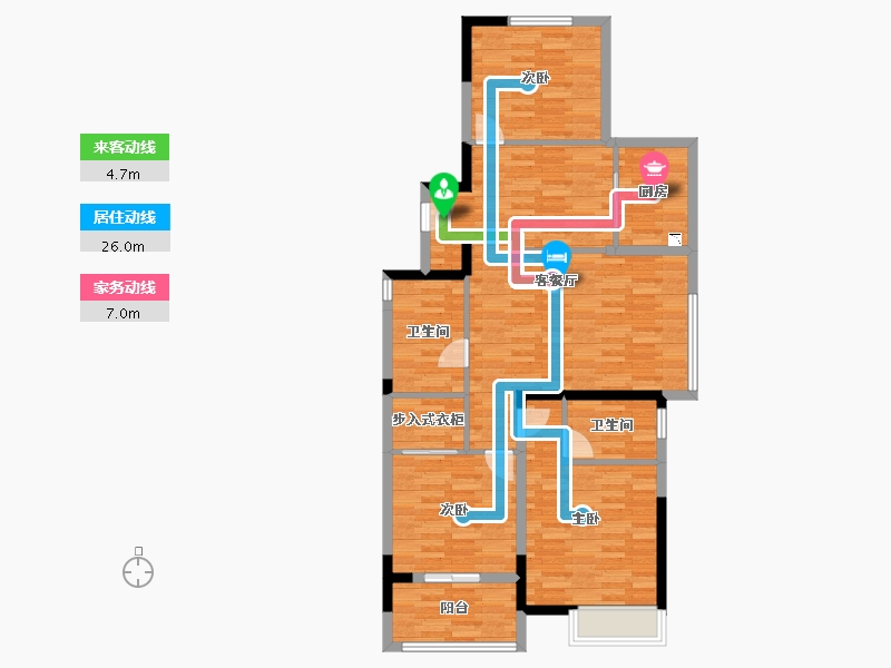 江苏省-盐城市-新天地望府-100.06-户型库-动静线