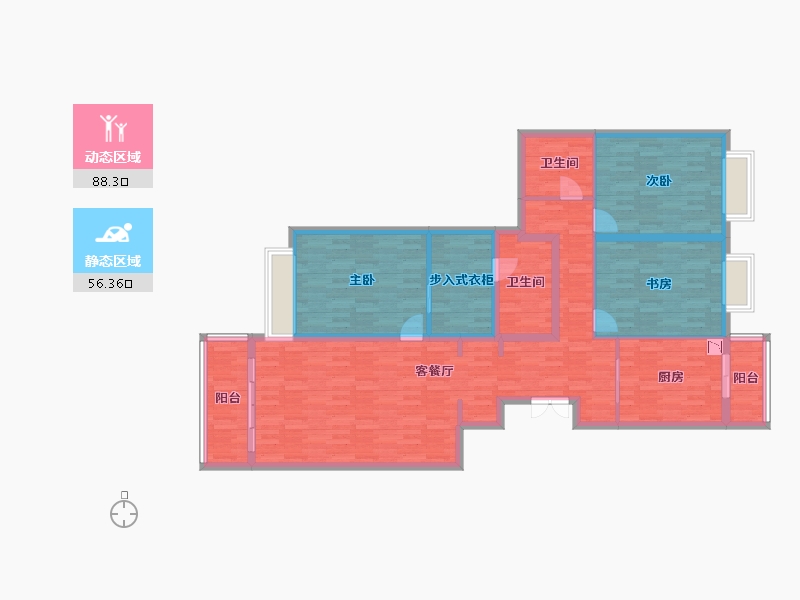 广东省-广州市-万科城-129.99-户型库-动静分区