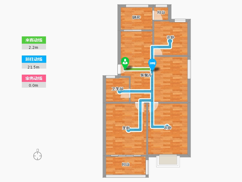 江苏省-南京市-新理想佳园-80.11-户型库-动静线