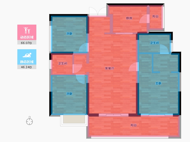 四川省-成都市-青秀阅山-100.76-户型库-动静分区