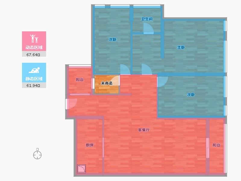 广西壮族自治区-柳州市-柳州地王国际财富中心-119.65-户型库-动静分区