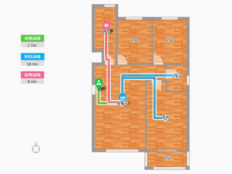 河北省-石家庄市-天滋・嘉鲤-108.50-户型库-动静线