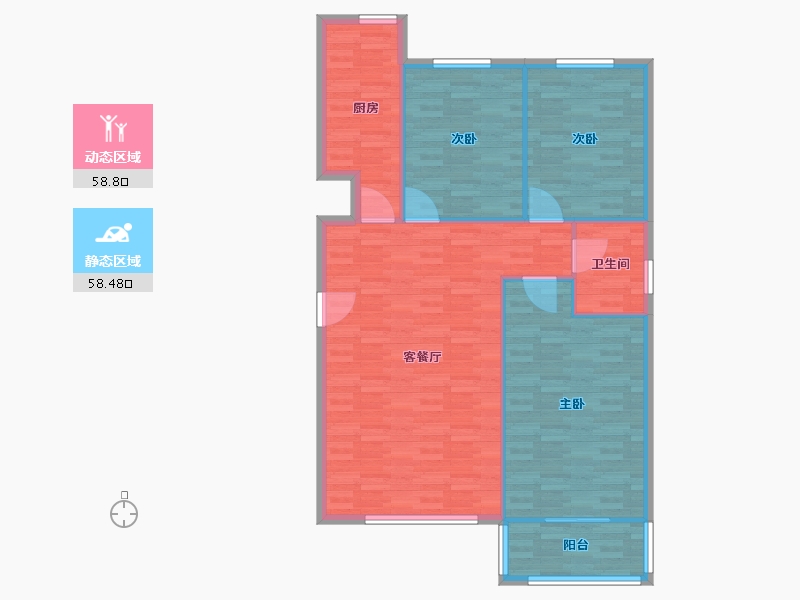 河北省-石家庄市-天滋・嘉鲤-108.50-户型库-动静分区