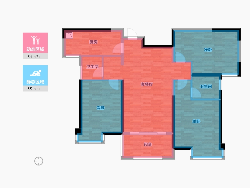 河南省-焦作市-和兴南郡名城-99.24-户型库-动静分区